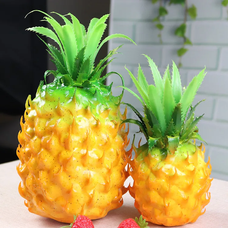 Имитация поддельного ананаса Пластиковые фрукты Овощи Модель ананаса Детские игрушки Школьные учебники реквизит для украшения кухни