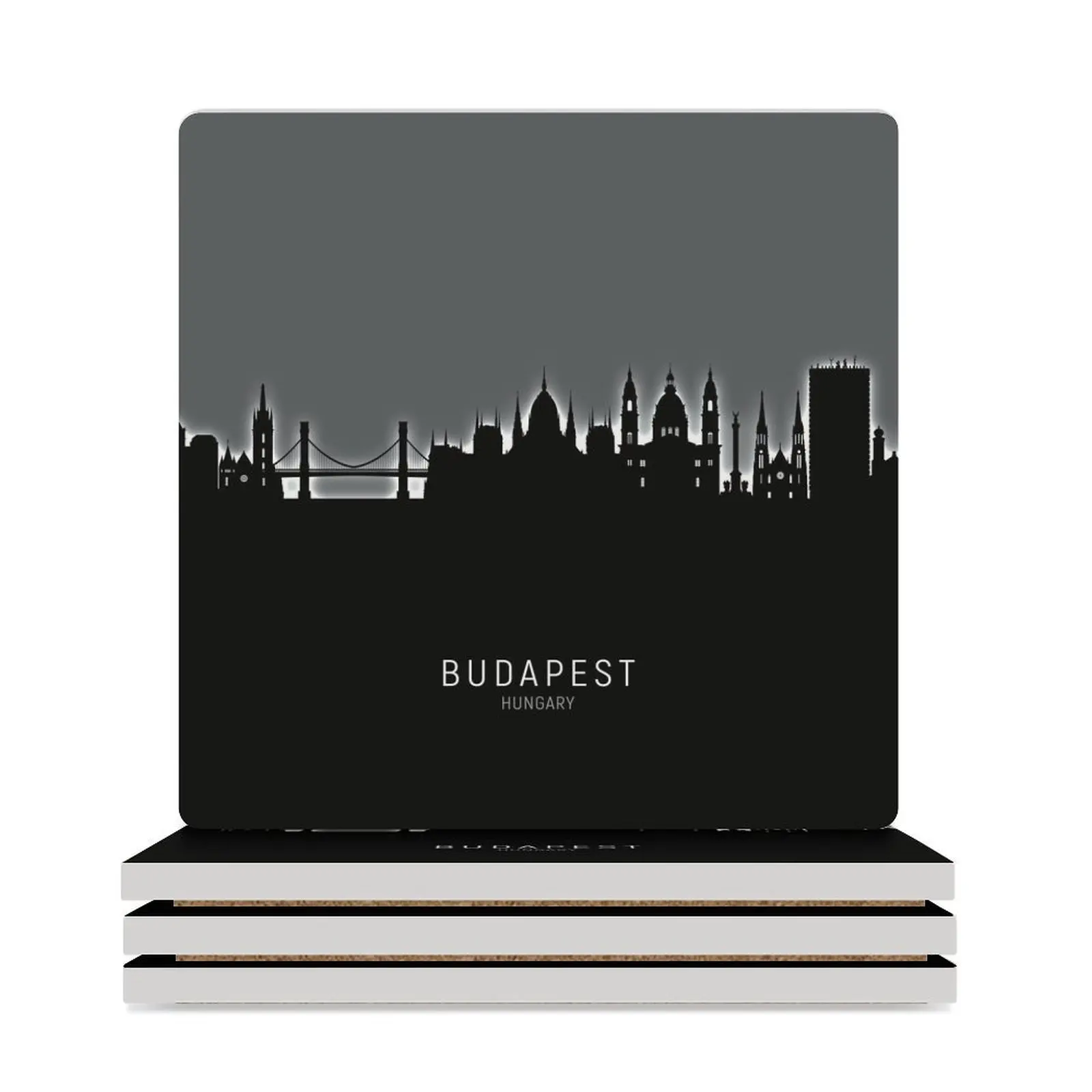 Керамические подставки Budapest Hungary Skyline (квадратные) Креативные подставки для животных на заказ