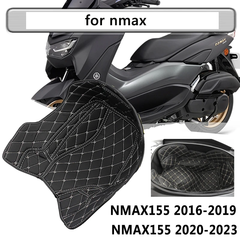 Кожаный Ящик Для Хранения Мотоциклетных Сидений Yamaha NMAX155 N MAX NMAX 155 2016-2022 Задний Багажник Грузовой Багажный Вкладыш Листовая Накладка