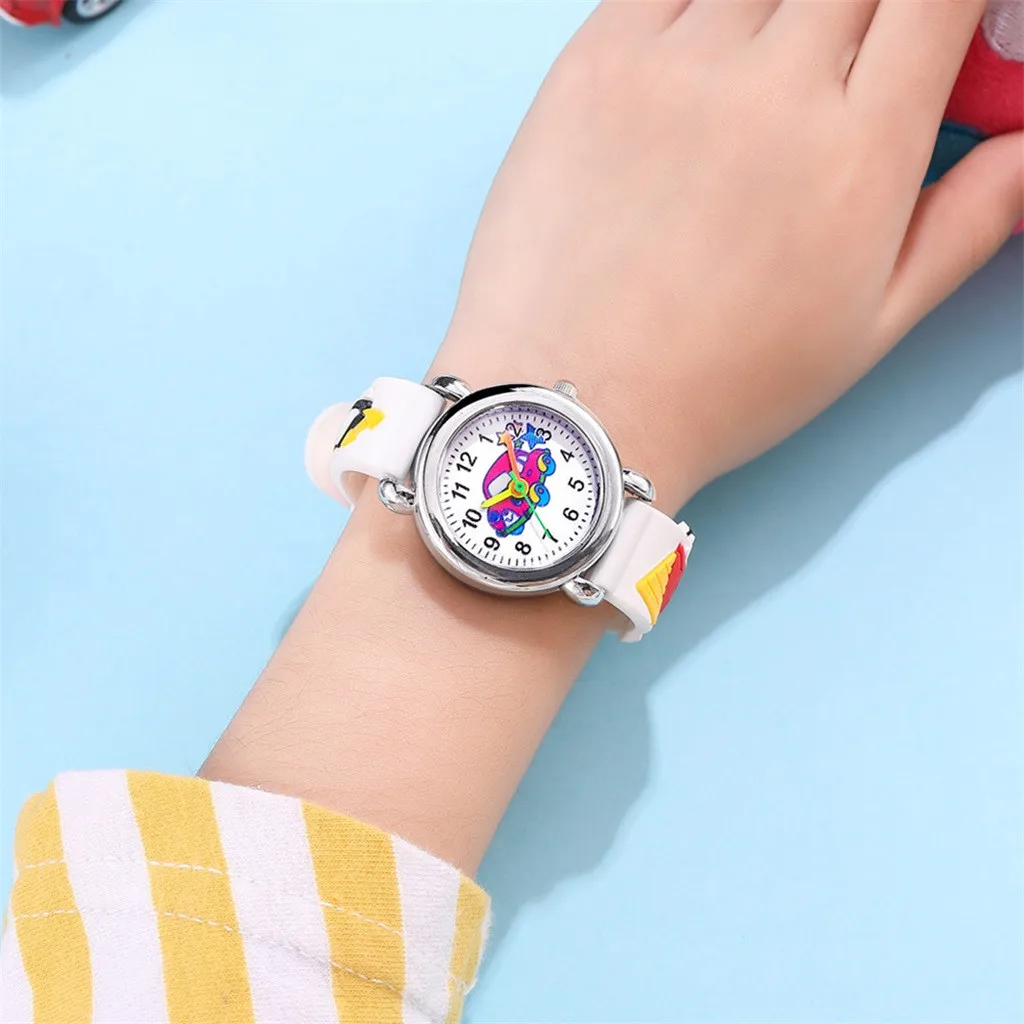 Милые часы с мультяшным рисунком Для детей, подарок для мальчиков, кварцевые аналоговые наручные часы