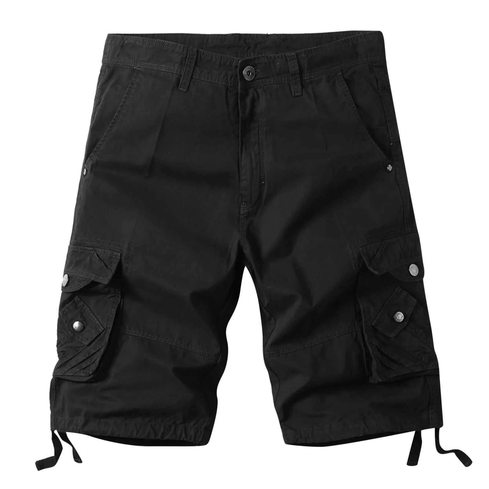 Мужские шорты Soild с несколькими карманами, спортивные брюки на пуговицах, большие размеры, модные повседневные брюки для мужчин, летняя одежда для дома