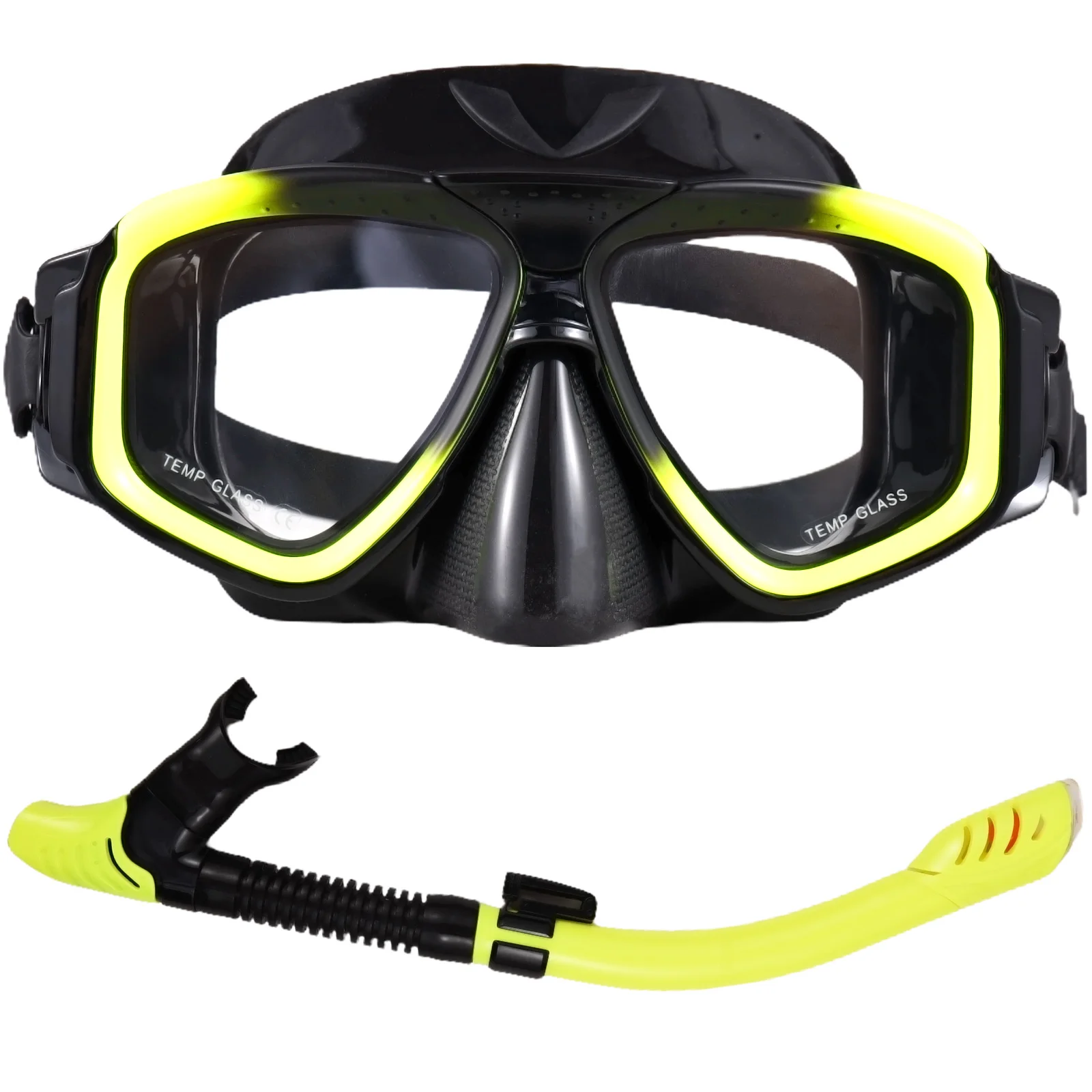 Набор для подводного плавания с защитой от запотевания, силиконовая маска для подводного плавания из закаленного стекла, очки для взрослых, герметичная маска для подводного плавания с маской для подводного плавания