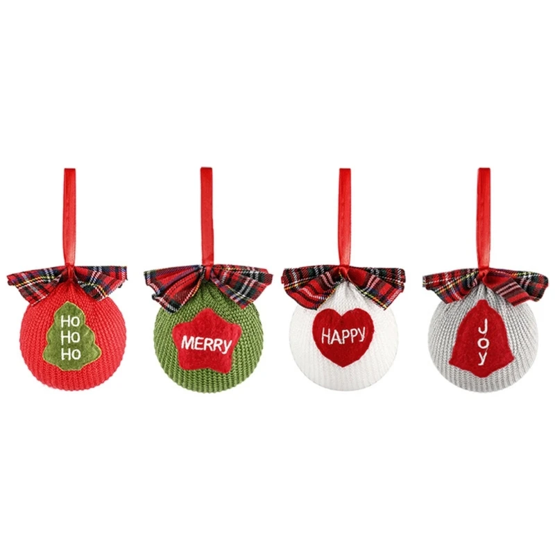 Нежные Рождественские вязаные подарки с шариками, Пасхальный реквизит для праздничных украшений своими руками