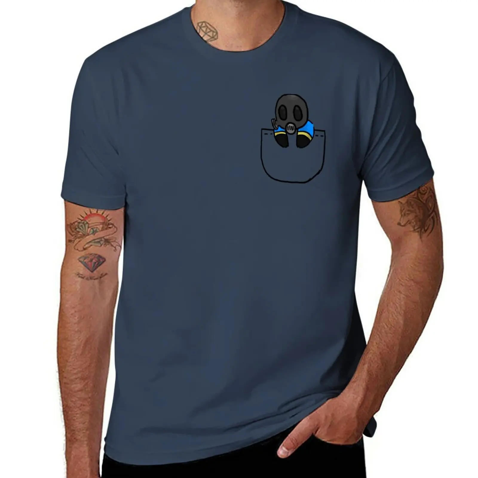 Новая футболка TeamFortress 2 Pocket Pyro (синяя), одежда в стиле хиппи, футболки на заказ, простые черные футболки для мужчин