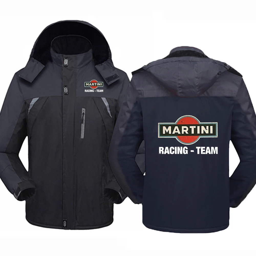 Новейшая мужская Martini Racing Мужская ветрозащитная утолщенная теплая куртка для спринта на открытом воздухе Лыжный спорт Альпинизм Мужская осенняя куртка с капюшоном
