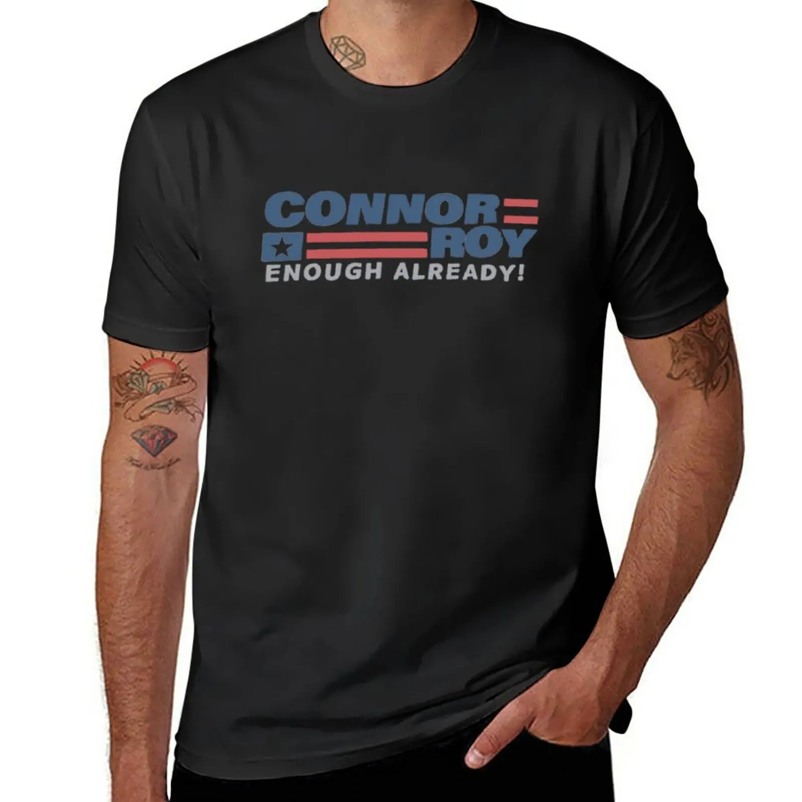 Нового Коннора Роя УЖЕ достаточно! Футболка Connor Roy for president, топы больших размеров, футболки с рисунком аниме для мужчин