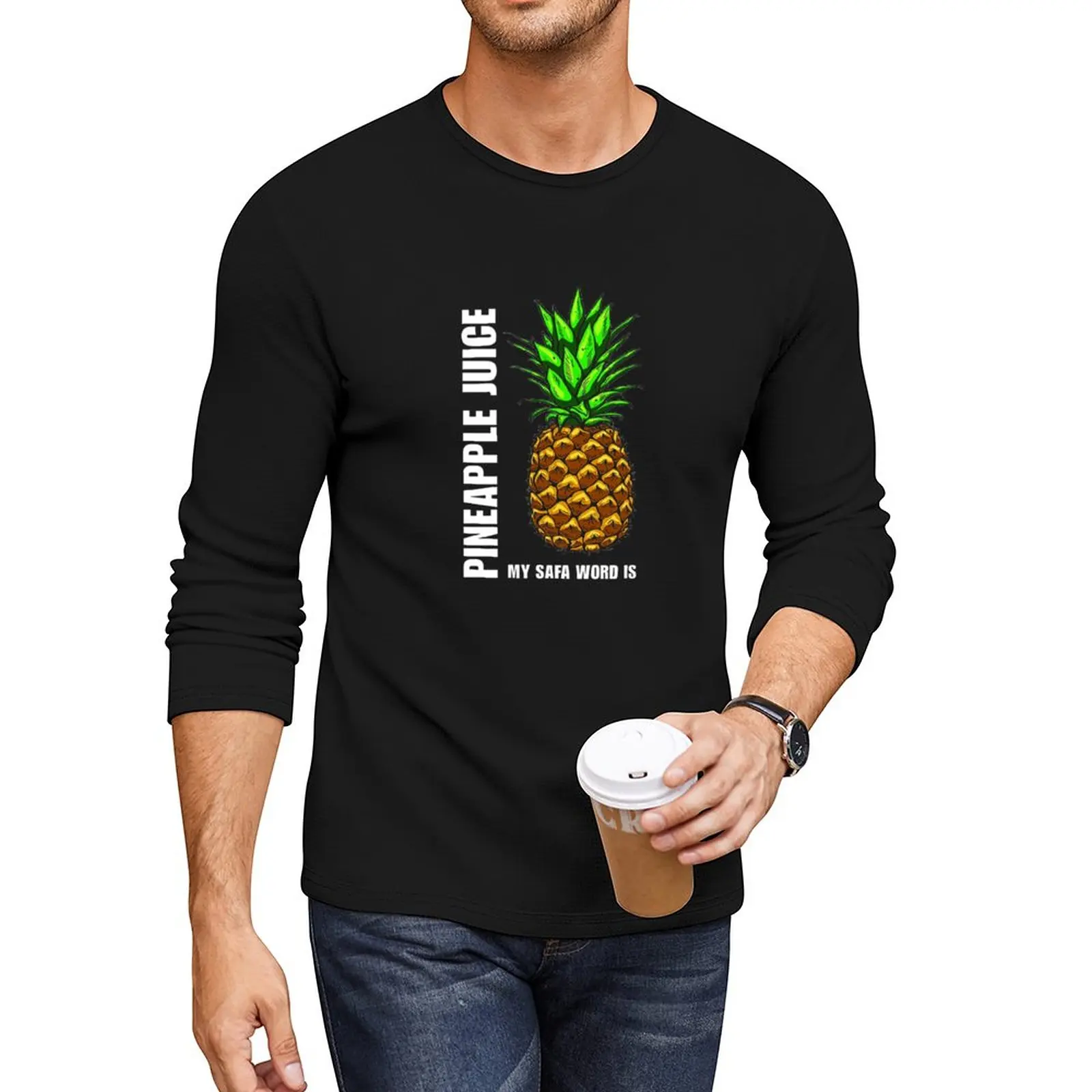 Новое мое стоп-слово -ананасовый СОК, классическая футболка, длинная футболка, быстросохнущая футболка, графические футболки, футболка для мужчин