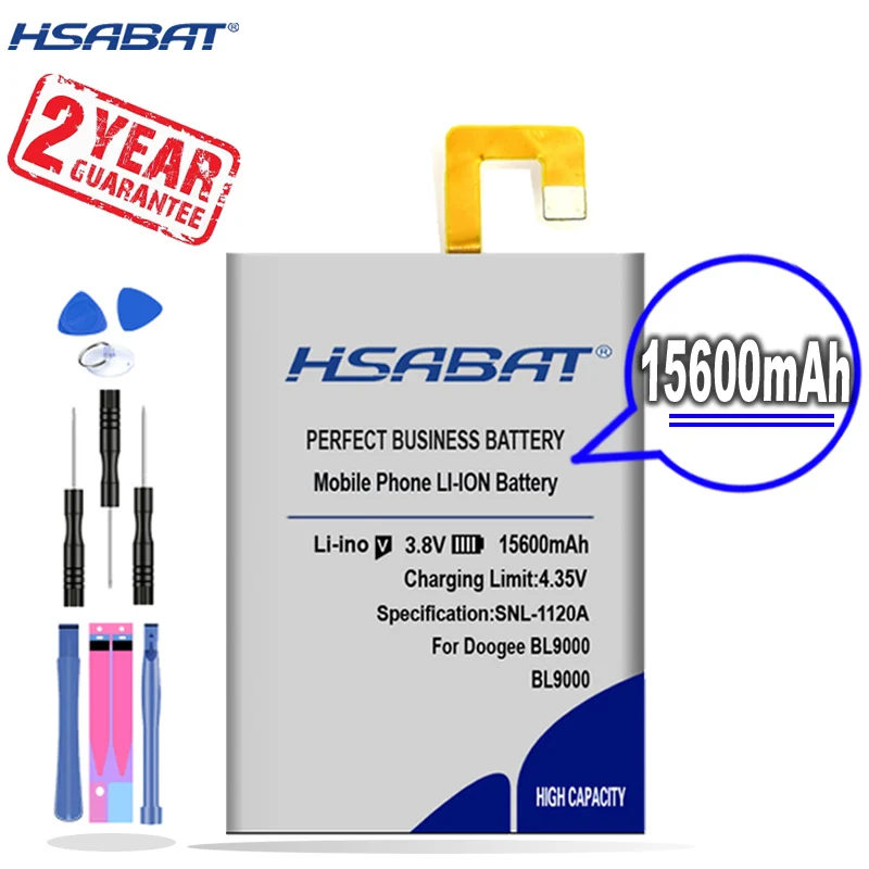 Новое поступление [HSABAT] Сменный аккумулятор емкостью 15600 мАч для Doogee BL9000