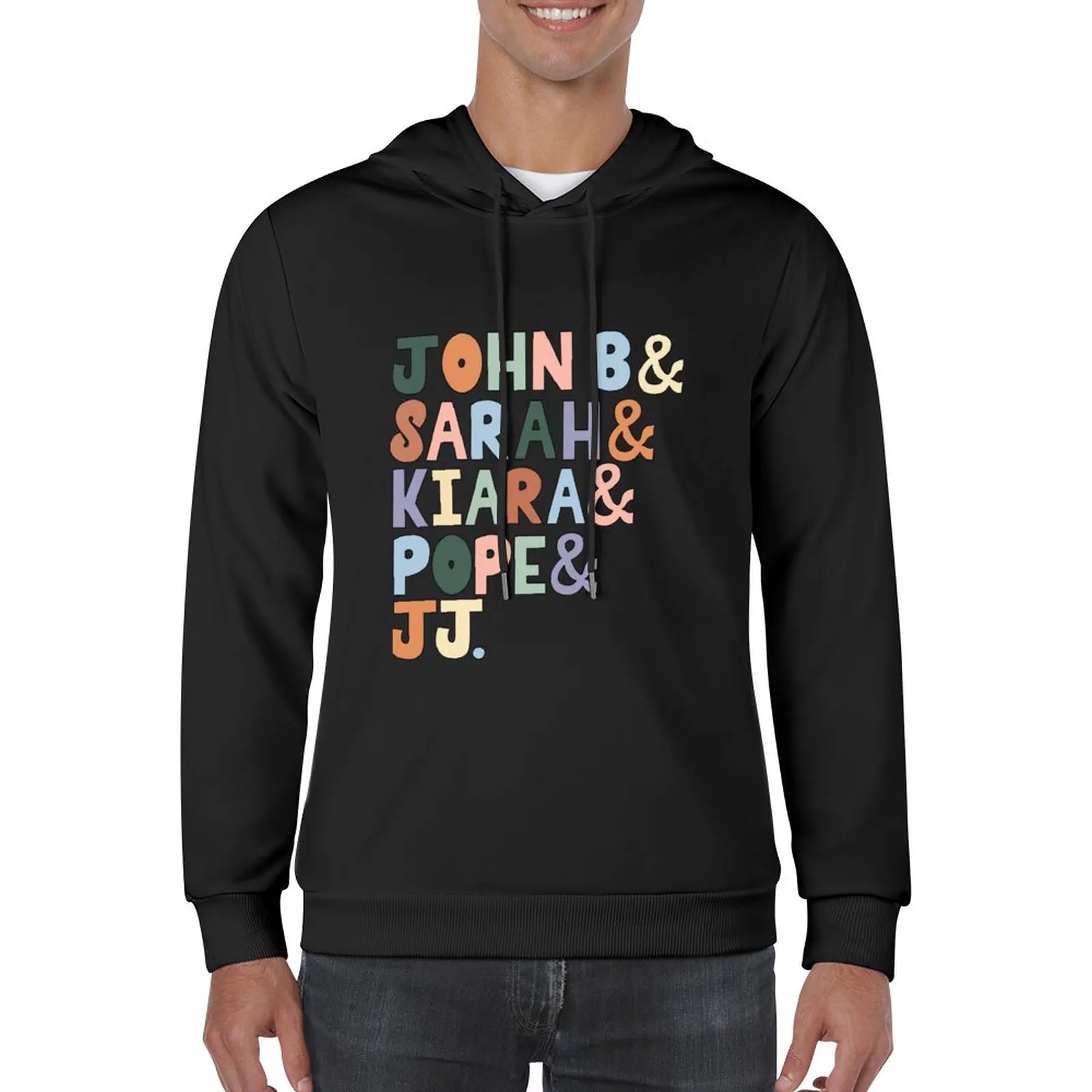 Новые The Pogues: John B, Sarah, Kiara, Pope, '& JJ in color, пуловер с капюшоном, уличная мужская японская толстовка с капюшоном
