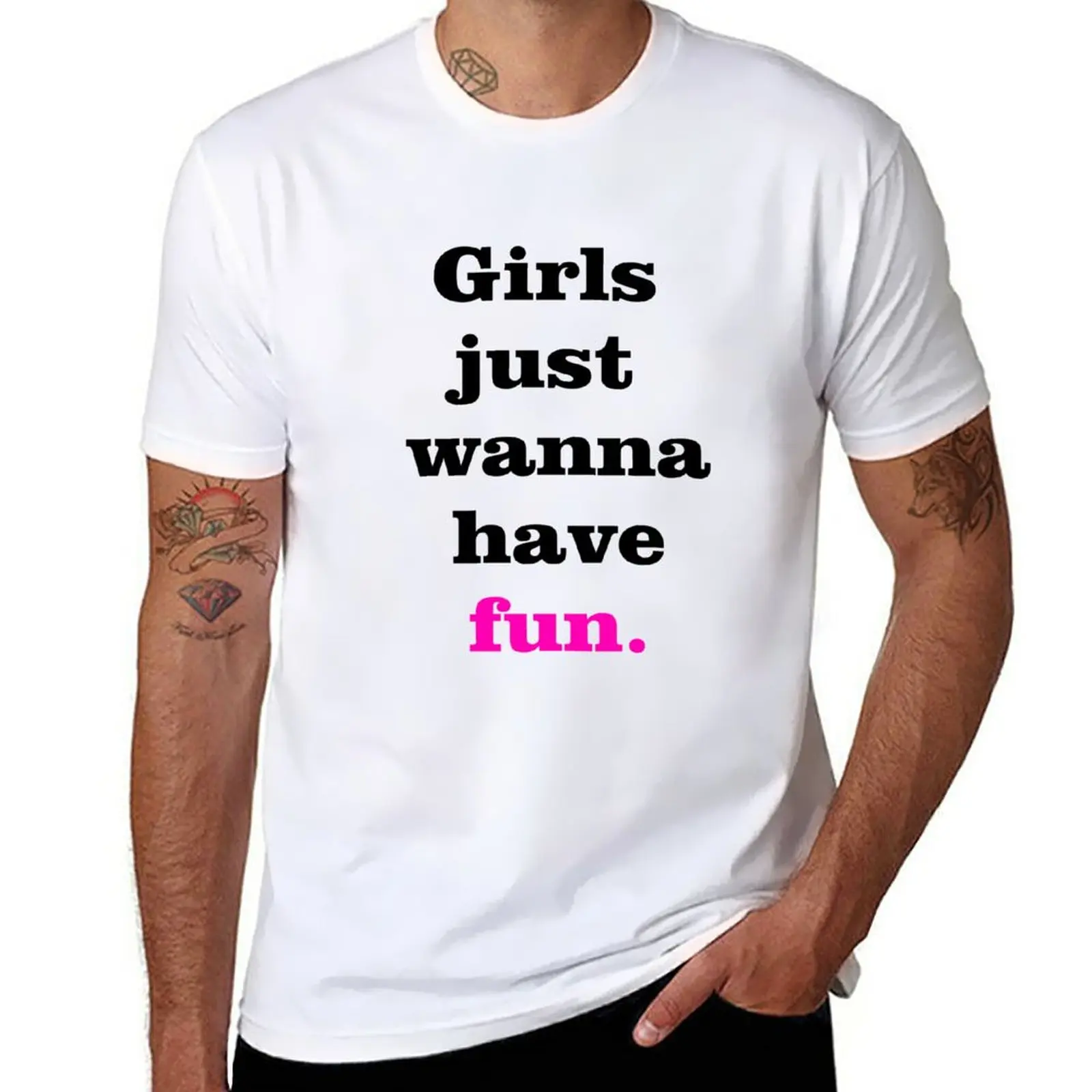 Новые девушки Просто хотят повеселиться - Игривый и Вдохновляющий Дизайн футболок для Женщин, Футболки, Блузки, футболки для мужчин, графические футболки