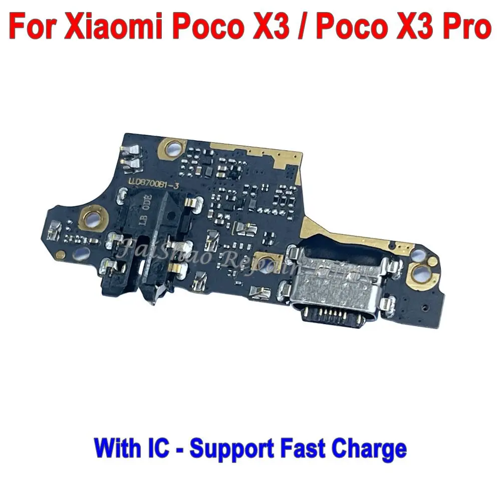 Новый USB-док-разъем Зарядное Устройство Порт Зарядная Плата Гибкий Кабель С Поддержкой IC Быстрая Зарядка Для Xiaomi Poco X3 / Poco X3 Pro
