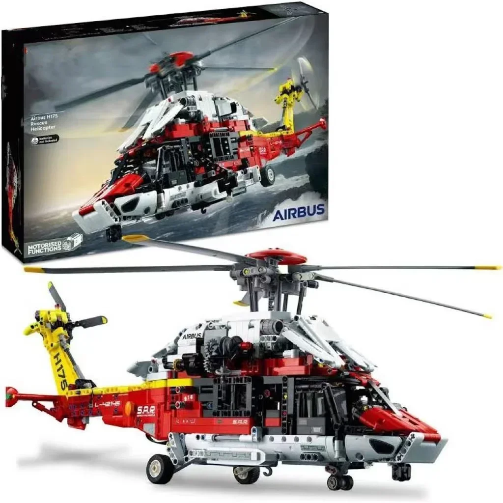 Новый В Наличии Технический Спасательный Вертолет Airbus H175 42145 Строительные Блоки Модель Самолета Кирпич Развивающие Игрушки для Детей Подарки