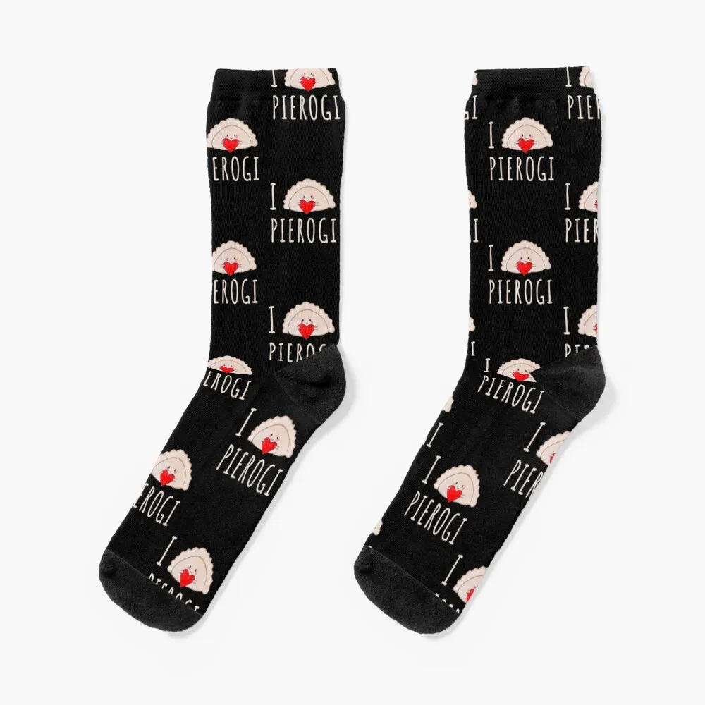Носки I heart pierogi, изготовленные на заказ, носки, мужские носки, хлопковые яркие носки с подвязками, носки для мальчиков, женские носки
