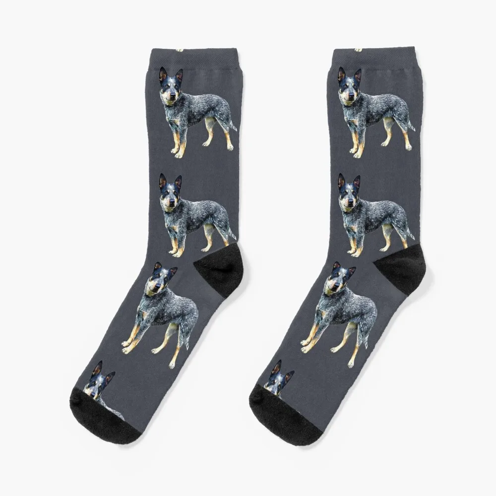 Носки для австралийских пастушьих собак Blue Heeler, Новогодние носки, Мужские Носки, Женские