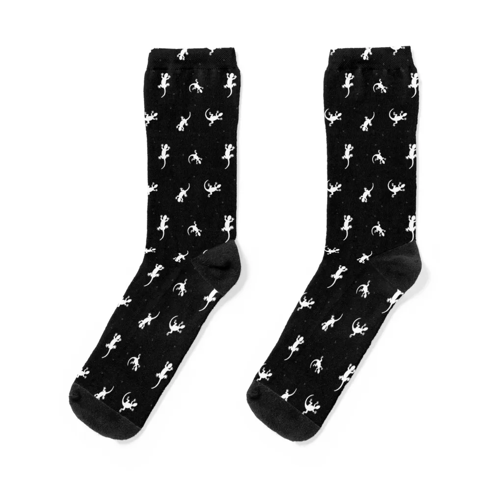 Носки с рисунком ящерицы геккона, черно-белые носки с рисунком, новогодние чулки класса люкс, компрессионные носки для мальчиков, женские детские носки