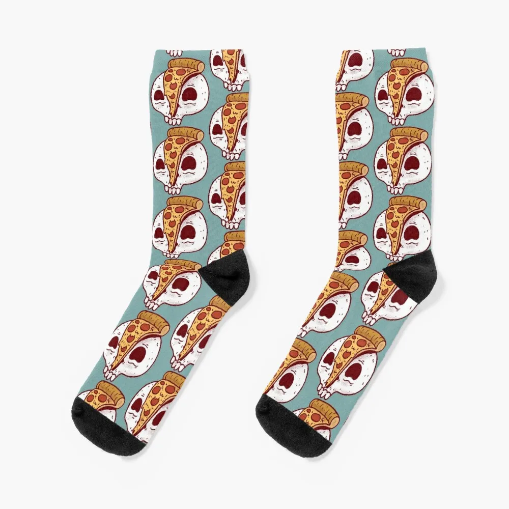 Носки с черепом-пиццей, носки для скалолазания, Чулки, мужские милые носки, мужские носки, женские