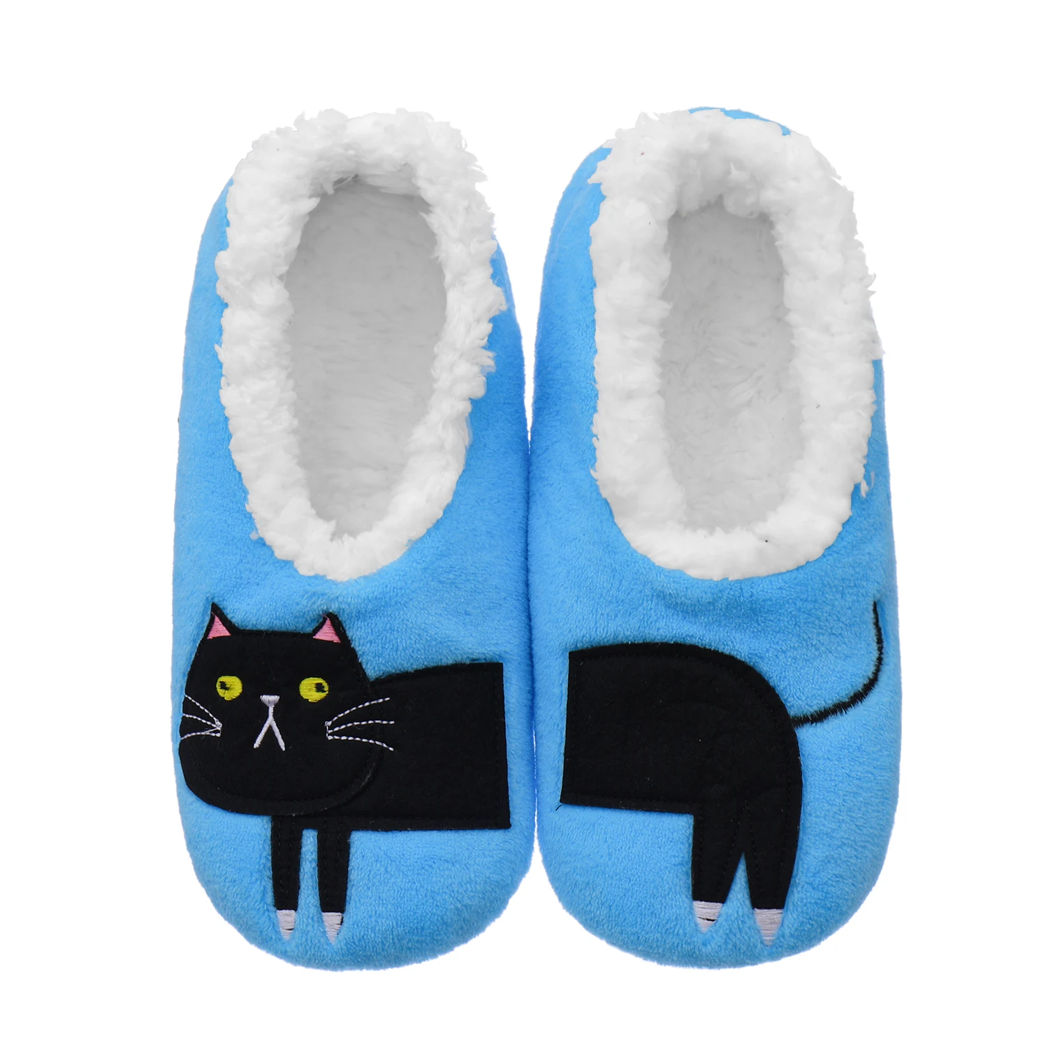 Носки-тапочки для женщин / Пушистые, супер мягкие, толстые и теплые носки с нескользящей подкладкой / Милые подарки леди-кошки для женщин