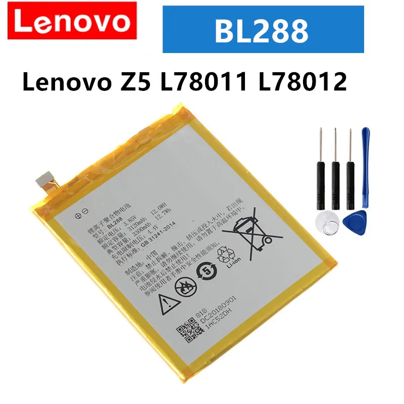Оригинальный Аккумулятор Asli Lenovo BL288 3300 мАч BL 288 untuk Lenovo Z5 L78011 L78012 Baterai Berkualitas Tinggi + Бесплатные Инструменты