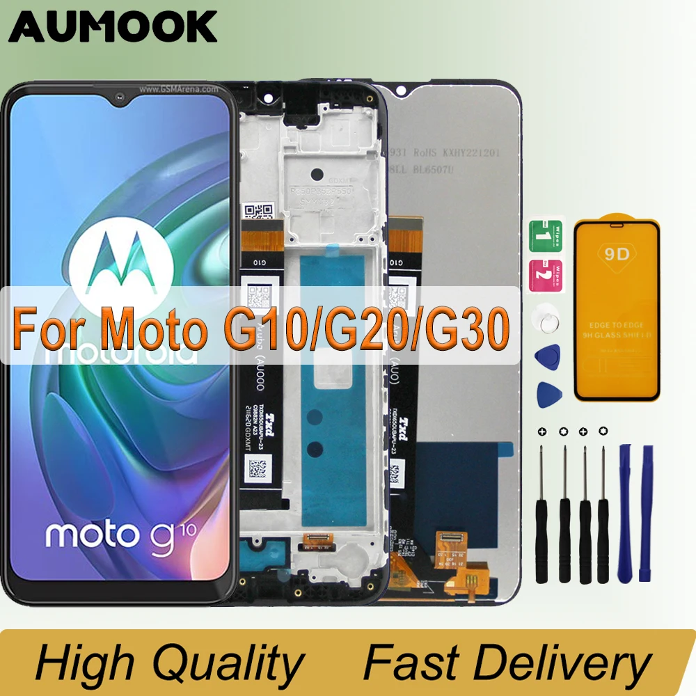 Оригинальный ЖК-дисплей Для Motorola Moto G10 XT2127-2 G30 XT2129-2 ЖК-дисплей С Сенсорным экраном и Цифровым Преобразователем В сборе Для G20 XT2128-2 Pantalla