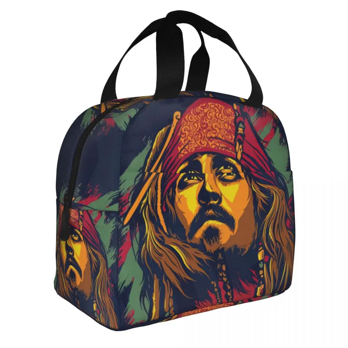 Пакеты для ланча Captain Jack Sparrow, переносная термосумка из алюминиевой фольги, утолщенная тканевая сумка для ланча для мальчиков и девочек