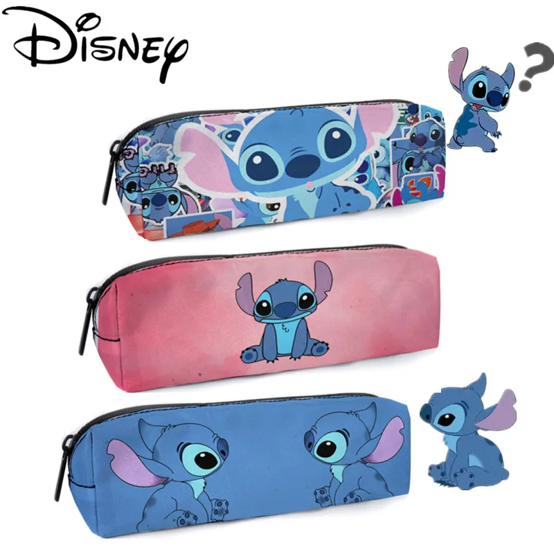 Пенал Disney Stitch с мультяшной фигуркой Lilo & Stitch Print Сумка для ручек Школьные принадлежности для студентов Большая Ручка-Ластик Линейка Сумка для хранения