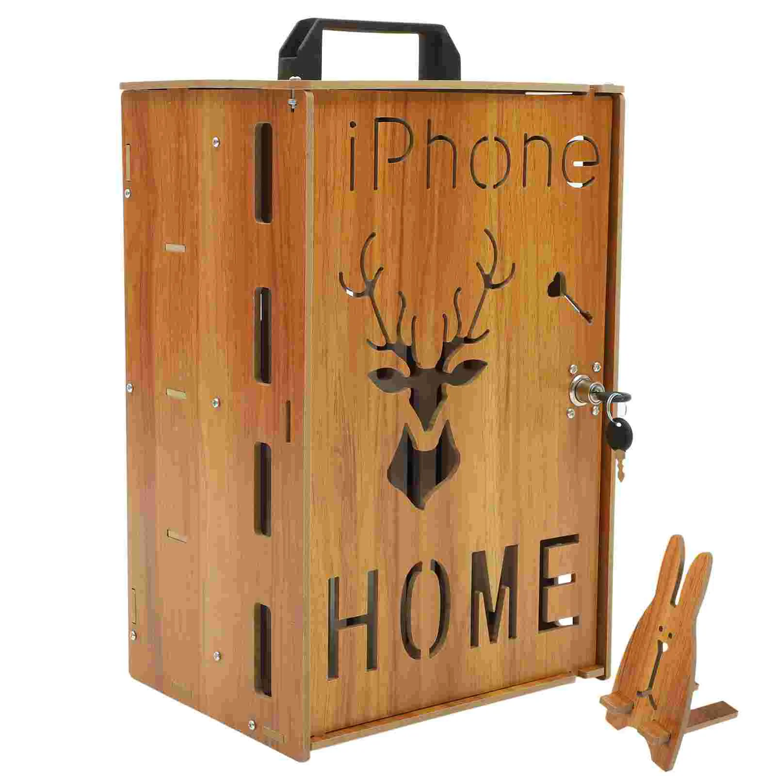 Переносной деревянный ящик для хранения мобильного телефона, шкаф для персонала, держатель для сотовых телефонов для класса