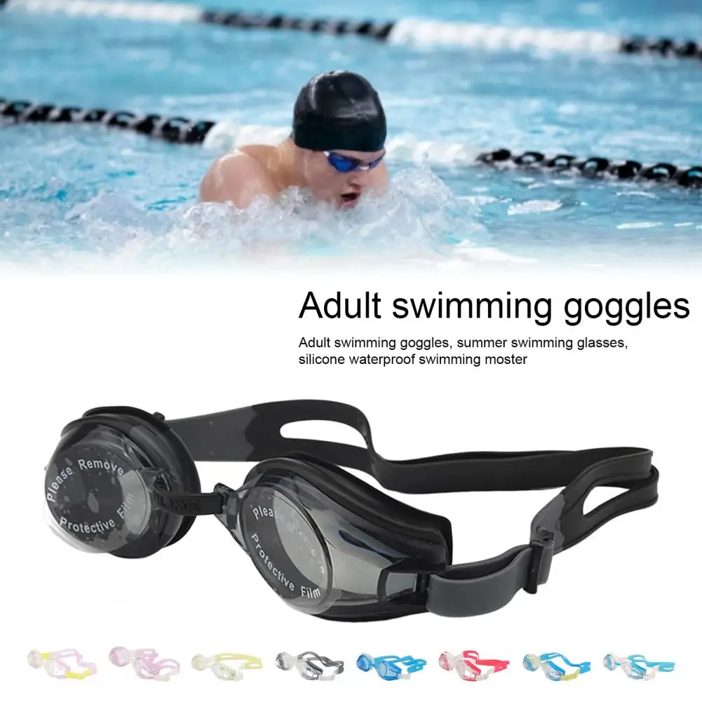 Плавательные очки, сверхлегкие регулируемые плавательные очки с накладкой на нос, силиконовые Летние противотуманные очки для дайвинга для взрослых