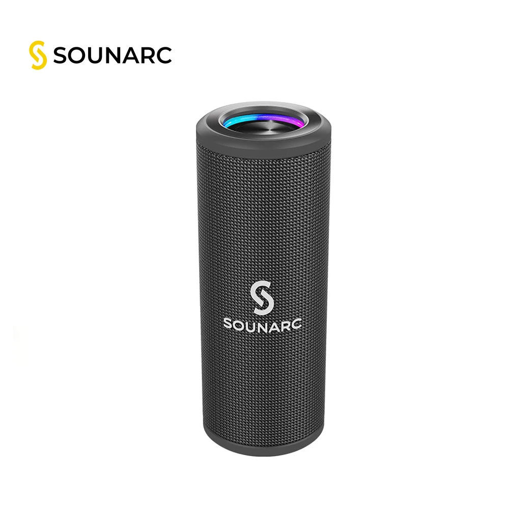 Портативная колонка Sounarc P4 мощностью 20 Вт с Bluetooth 5.3, время воспроизведения 24 часа, управление приложением, водонепроницаемость IPX5 для кемпинга