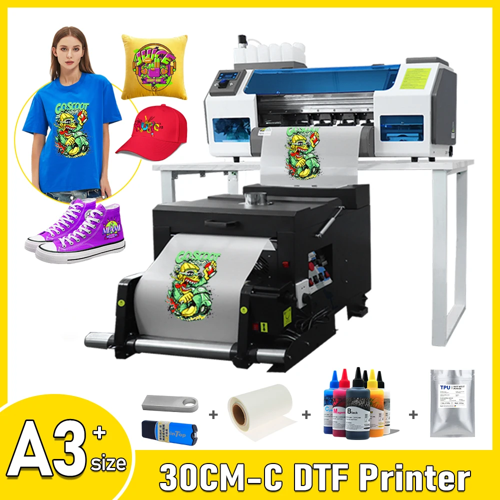 Принтер формата A3 DTF, печатная машина для футболок, текстильный принтер формата dtf, принтер формата dtf a3 для футболок, печатная машина формата dtf для всех тканей