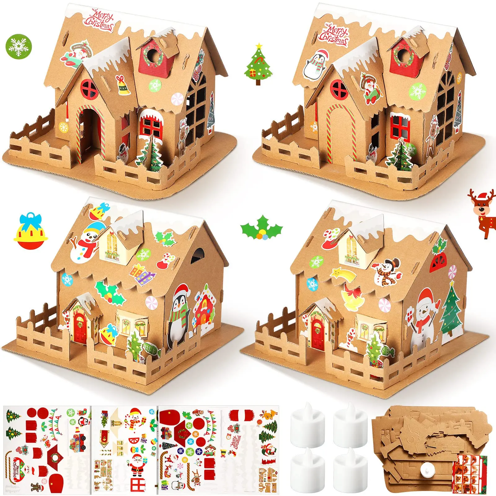 Рождественский набор для пряничного домика из легкого картона Рождественский набор для рукоделия 