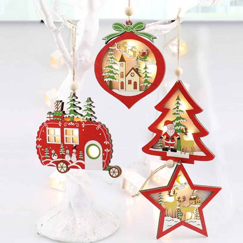 Рождественское новое украшение - Светодиодная елка XINGX Подвесной макет сцены