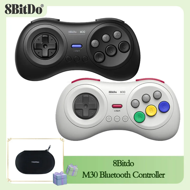 Ручка контроллера Bluetooth 8BitDo M30 для Sega Genesis Mega Drive Style для NS Switch Android Windows macOS Steam Raspberry Pi