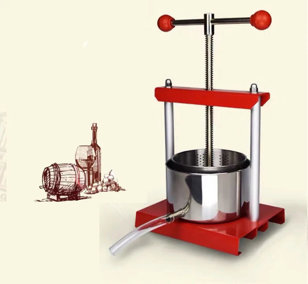 Ручная пресс-машина для отжима сока и меда объемом 2 л / 3 л / 6 л, медленная вытяжка из нержавеющей стали, Ручная пресс-машина для отжима вина, Манорская пресс-машина