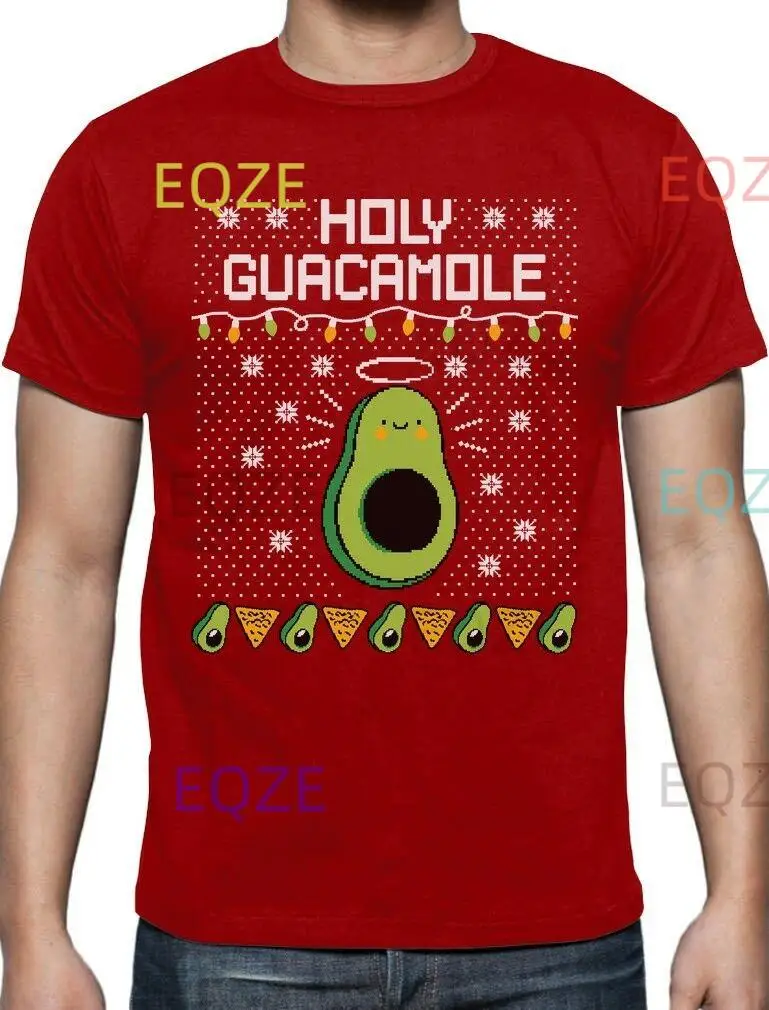 Святой Гуакамоле, Забавный Авокадо и Начос, Уродливая Рождественская футболка в подарок (1)
