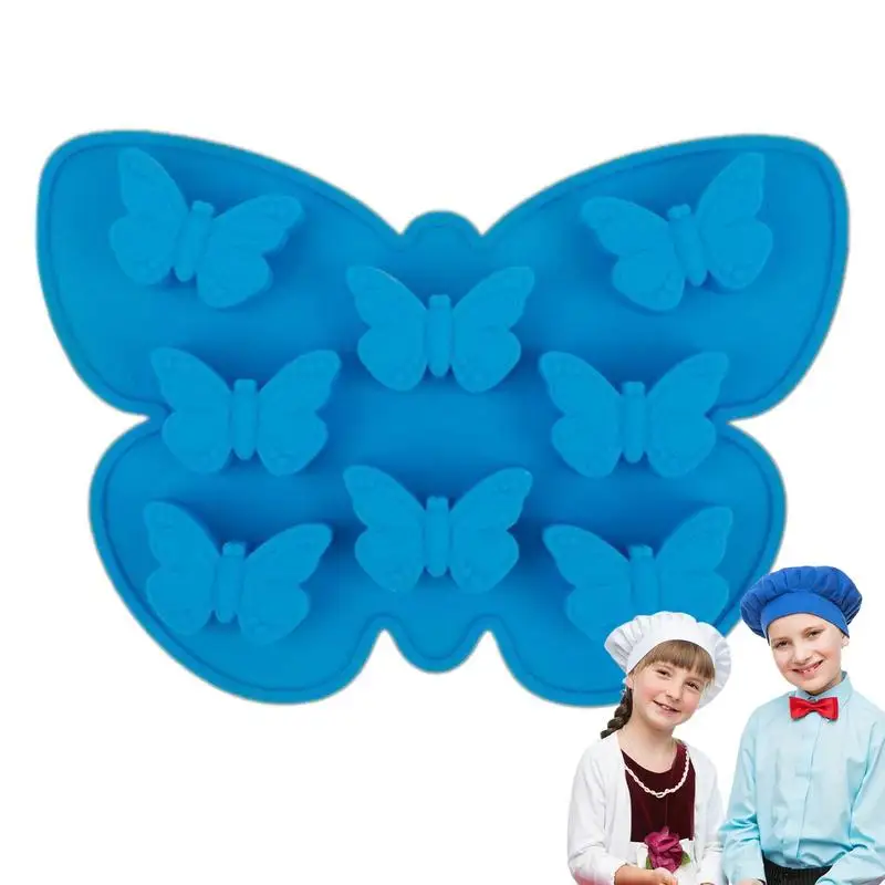 Силиконовые формы для помадки с бабочками, силиконовая форма для торта для шоколада, форма для изготовления конфет в форме бабочки с 8 полостями