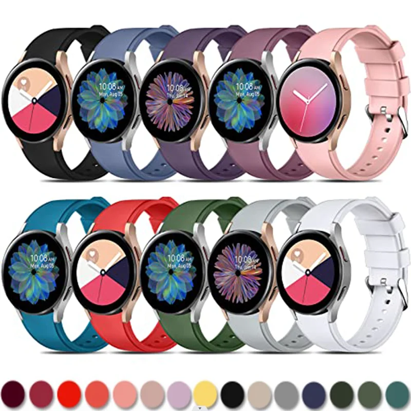Силиконовый Ремешок Для Samsung Galaxy Watch 4 5 Pro 6 44/40 мм Smartwatch Ridge Спортивный Браслет Watch 4 6 Classic Band 43 47 мм 46 42 мм