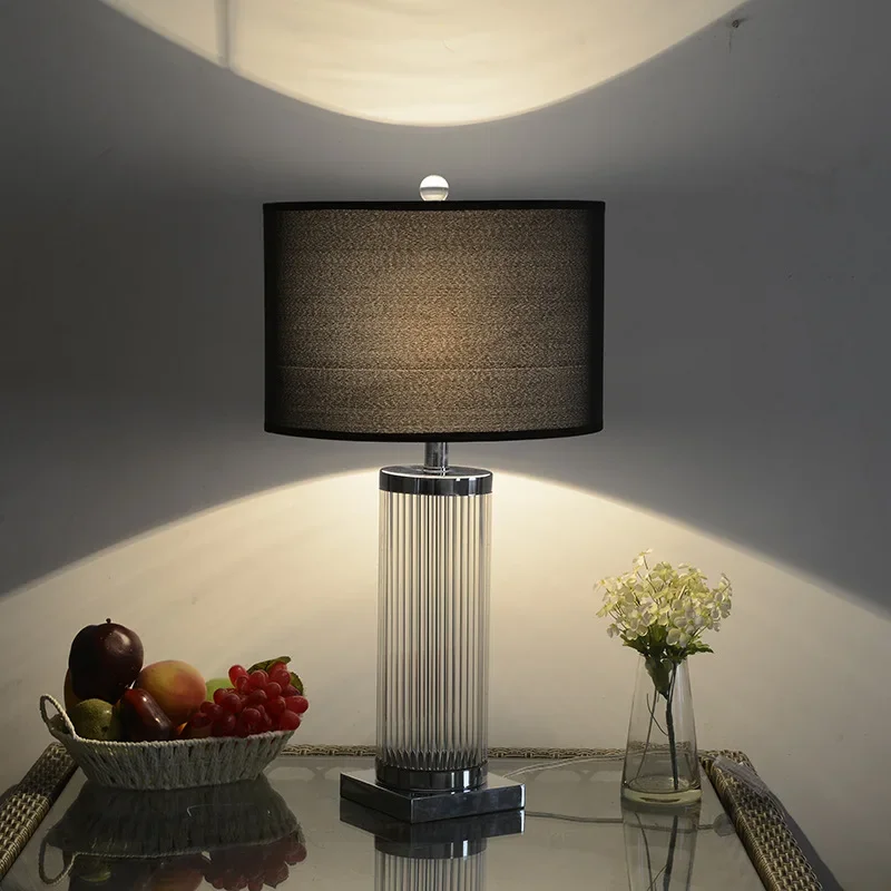 Современная Классическая Цилиндрическая Хрустальная Лампа Высокого Класса Простых Декоративных Светильников Hotel Desktop Ambience Light
