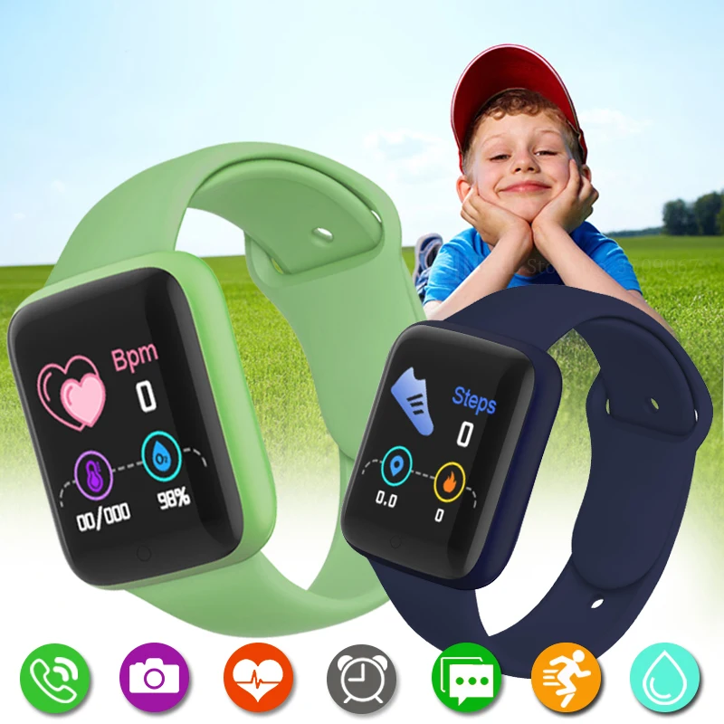 Спортивные смарт-часы Y68 для детей, детские умные часы для мальчиков и девочек, часы с сердечным ритмом, фитнес-браслет, студенческие наручные часы для детей