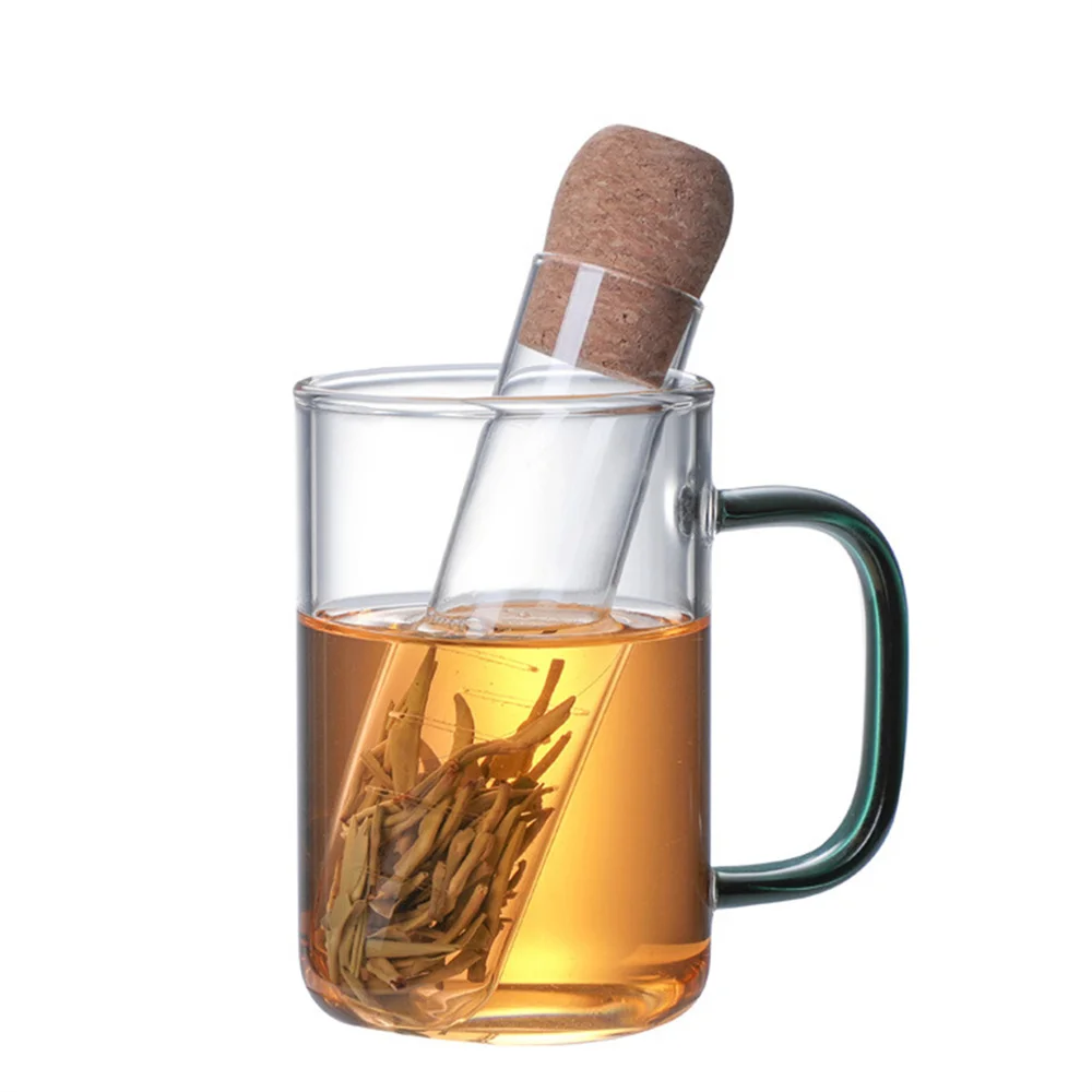 Стеклянный заварочный чайник Креативный дизайн стеклянной трубки Ситечко для чая для кружки Необычный фильтр для чая Пуэр Чайные инструменты и Аксессуары
