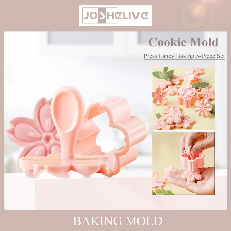 Универсальный инструмент для выпечки, формочка для печенья, креативный дизайн, форма для лунного торта, Красивые цветочные узоры, Простая в использовании форма для печенья Sakura
