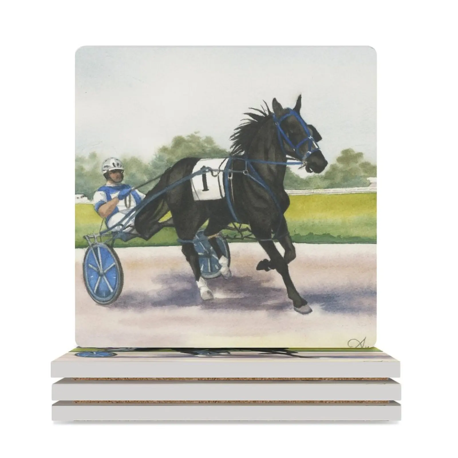 Упряжь для скаковых лошадей и жокеев Керамические подставки (квадратные), выложенные белой плиткой подставки для держателей
