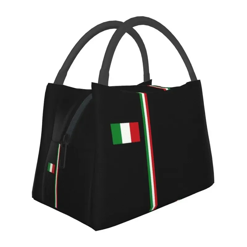 Флаг Италии Термоизолированные Сумки для ланча Женская Итальянская гордость Портативный Контейнер для ланча для хранения еды на пикнике на открытом воздухе