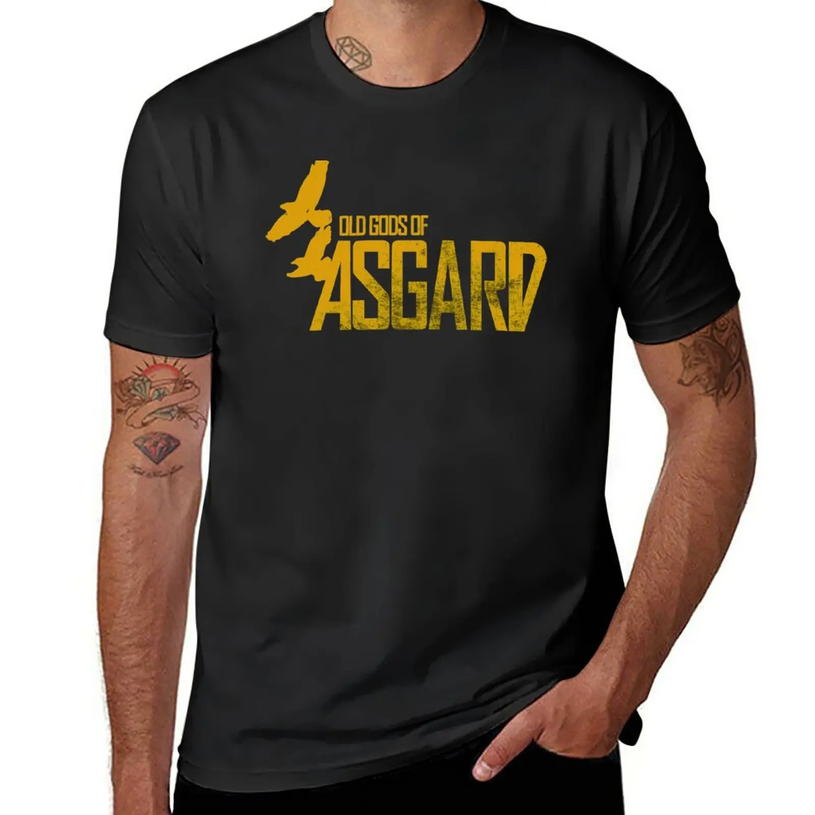 Футболка группы Old Gods of Asgard, вдохновленная Аланом Уэйком, мужская футболка, короткие однотонные футболки, мужские футболки