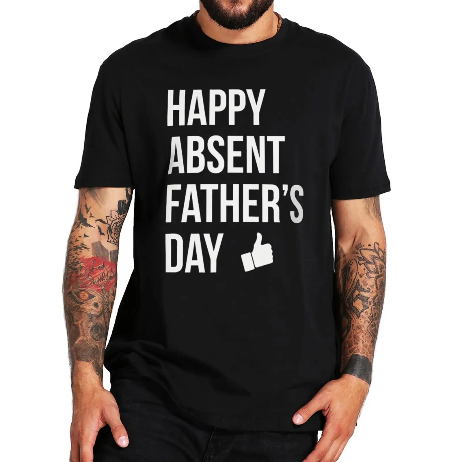 Футболка с Днем отсутствующего отца, забавные подарки папе, мужские футболки, Размер ЕС, 100% хлопок, Мягкие повседневные летние футболки премиум-класса