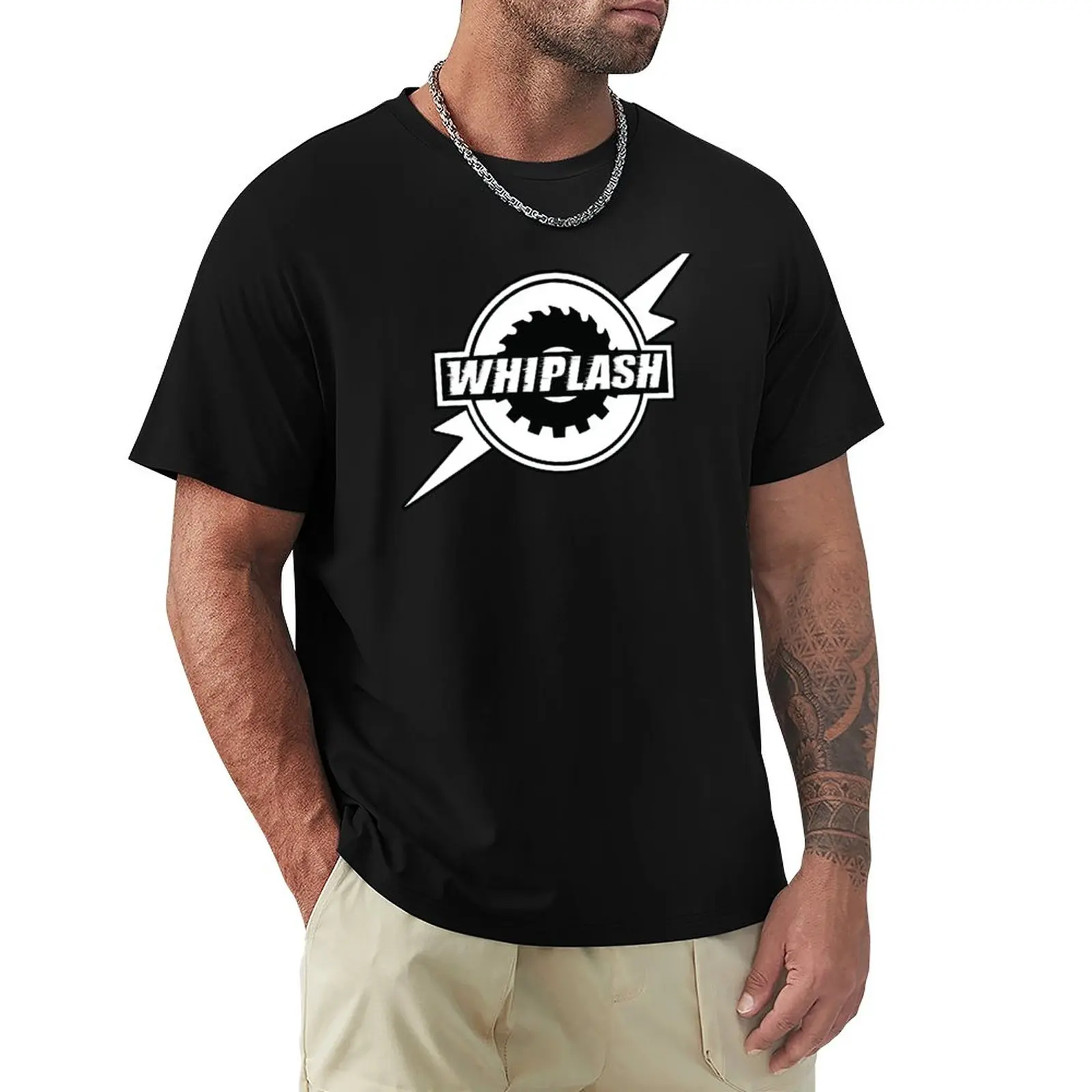 Футболка с логотипом Whiplash, футболки с графическим рисунком, футболки С коротким рукавом, Блузка, Мужская одежда