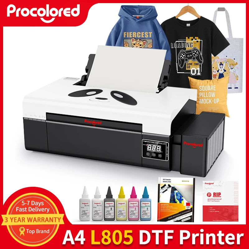 Цветной принтер A4 DTF Для футболки L805 С прямой передачей Пленки Принтер Для Текстильной Одежды Печатная машина для печати футболок A4 DTF Ink