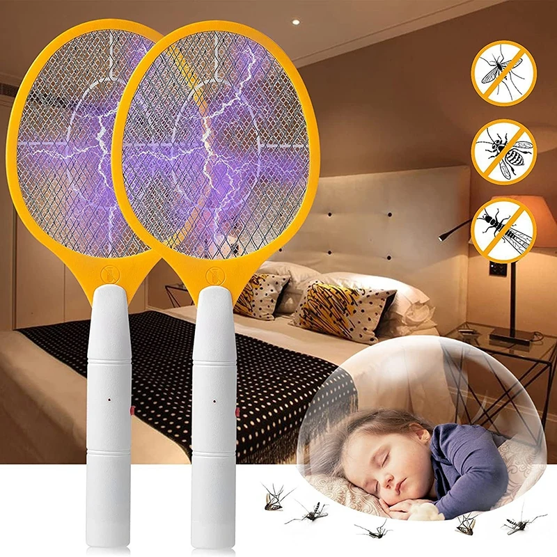 Электрическая ракетка для борьбы с насекомыми-мухобойками, ручная USB-перезаряжаемая мухобойка, ракетка для уничтожения комаров, борьба с вредителями, Спальня, гостиная