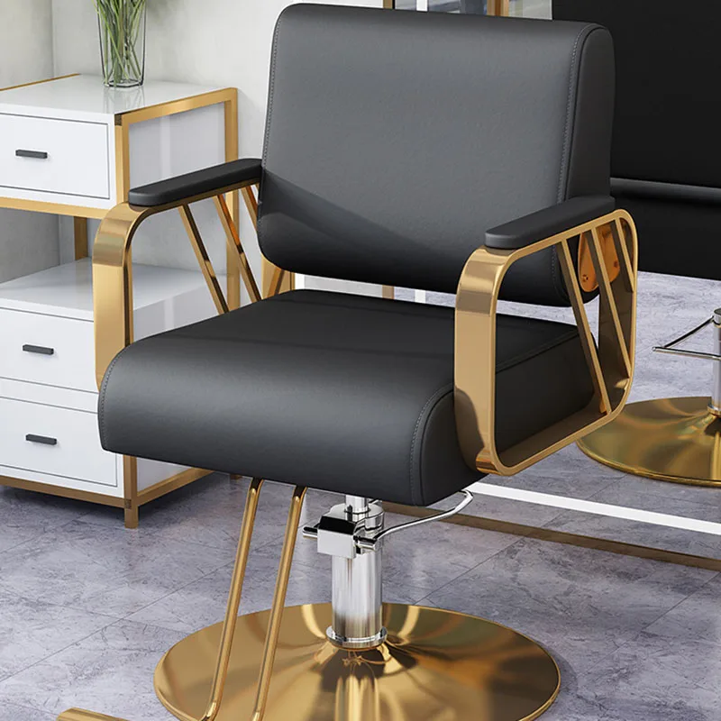 Эстетические Парикмахерские Кресла Для Стилистов Золотые Вращающиеся Профессиональные Парикмахерские Кресла Для Педикюра Silla Dorada Salon Furniture MQ50BC