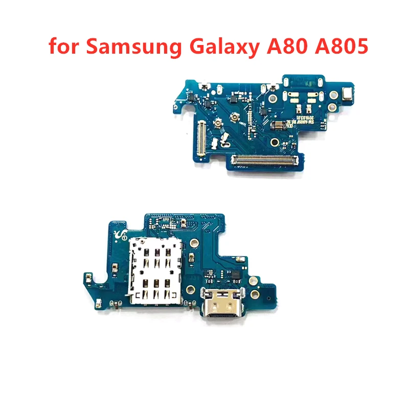 для Samsung Galaxy A80 A805 USB Порт Зарядного Устройства Разъем Док-станции Печатная плата Ленточный Гибкий Кабель Замена Компонента Порта Зарядки