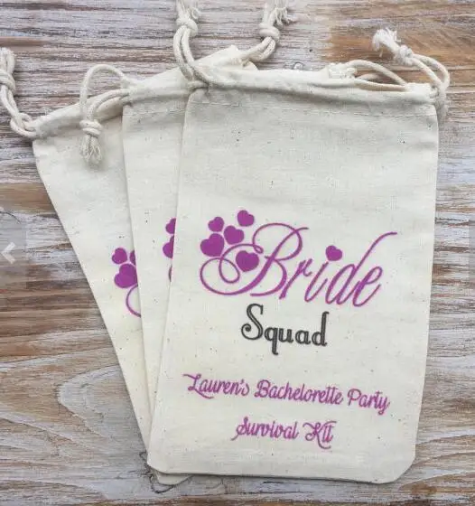 персонализированный набор для первой помощи на свадебной вечеринке от похмелья, муслиновые сумки для украшений, сувениры для девичника, сувениры для девичника